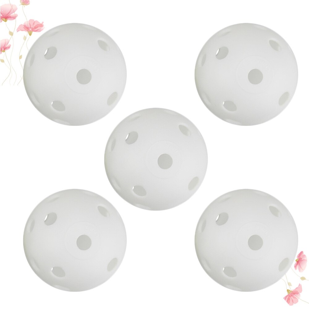 20 Pcs Air Flow Hollow Balls Training Balls for Indoor Outdoor Practice (White)