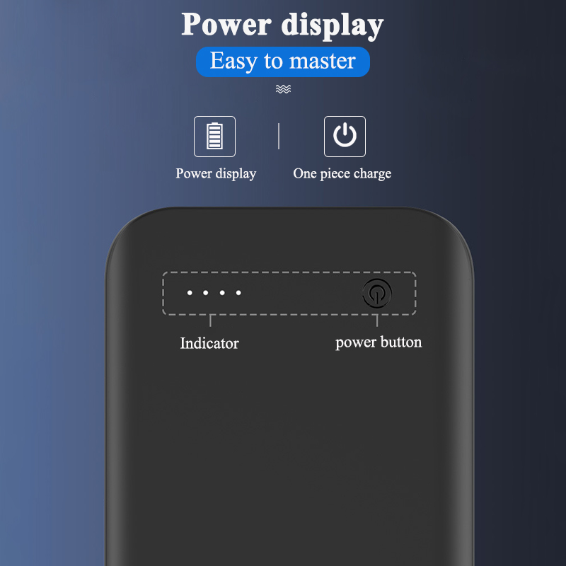 Funda de carga de Banco de energía para iPhone 12 Pro Max, cargador de batería portátil, Mini batería externa