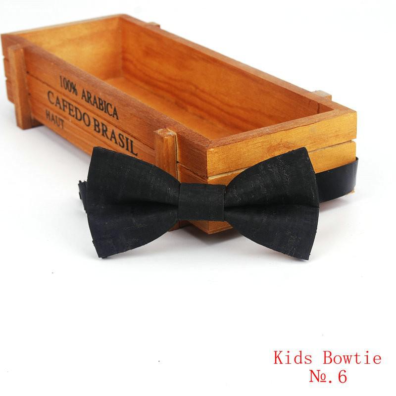 Brnad Neue freundlicher Kork Holz Bogen Krawatten freundlicher Neuheit Handarbeit Solide Krawatte für freundlicher Hochzeit Party verrotten Holz bowtie: Kinder-6