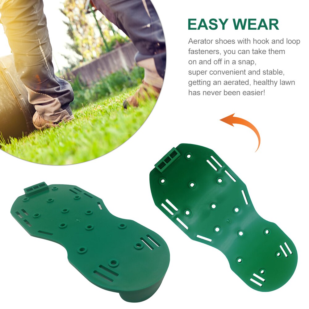 Sandalias de aireación de jardín para hombre y mujer, zapatos de gran resistencia con correa de gancho, Patio exterior, con pinchos, para césped