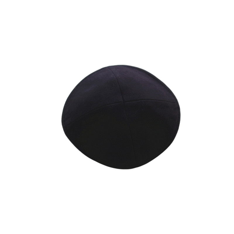 Sort kippah jødisk solid beanie hat 16cm kipot kippot jødisk kasket