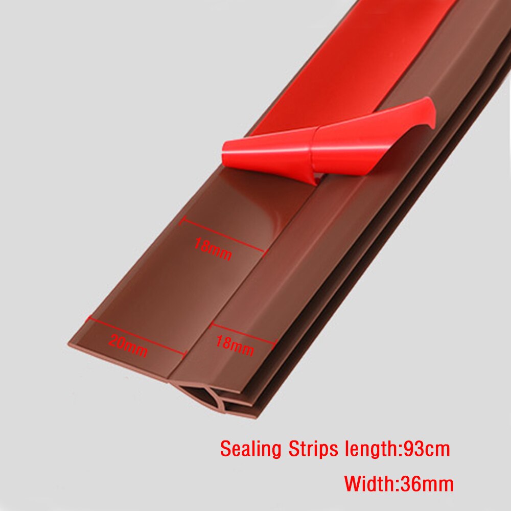 93Cm Pcv Zelfklevende Tochtstrips Onder Deur Raam Afdichting Strip Noise Tochtstrip Draft Stopper Sweep Strip Deur seal
