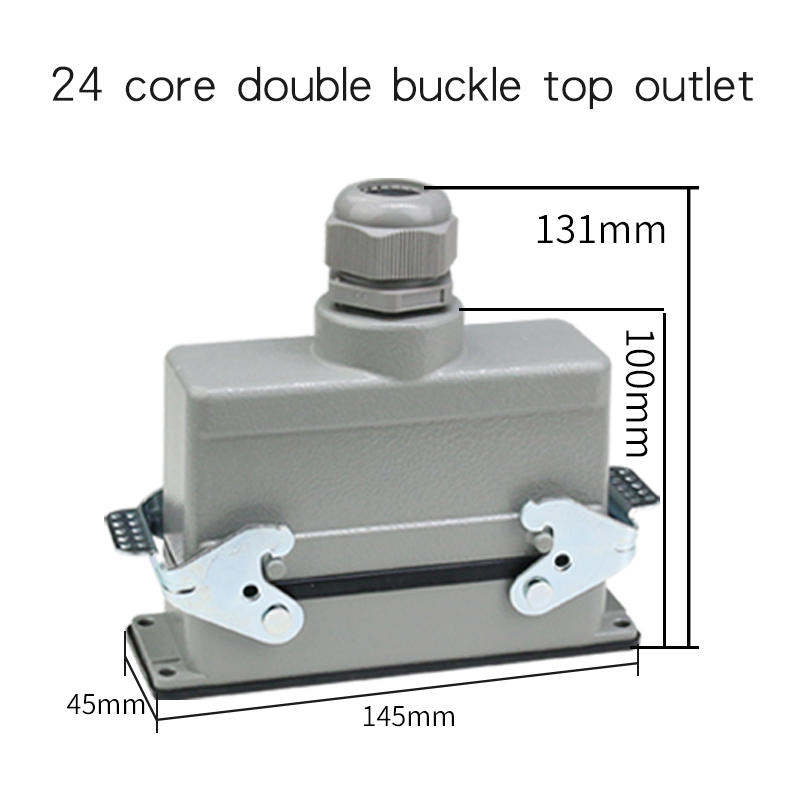 WZAZDQ Heavy Duty connector (granaatscherven-krimpaansluiting) 6-10-16-24-32-48 kernpin industriële waterdichte luchtvaartstekkerdoos: Oranje