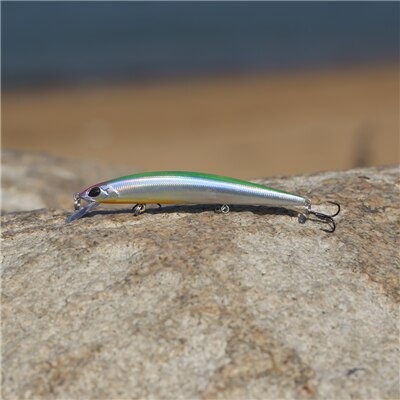 Le fish 100mm 8.5g floating minnow long cast fishing lure tackle Tungsten weight system wobbler crank bait: Color D