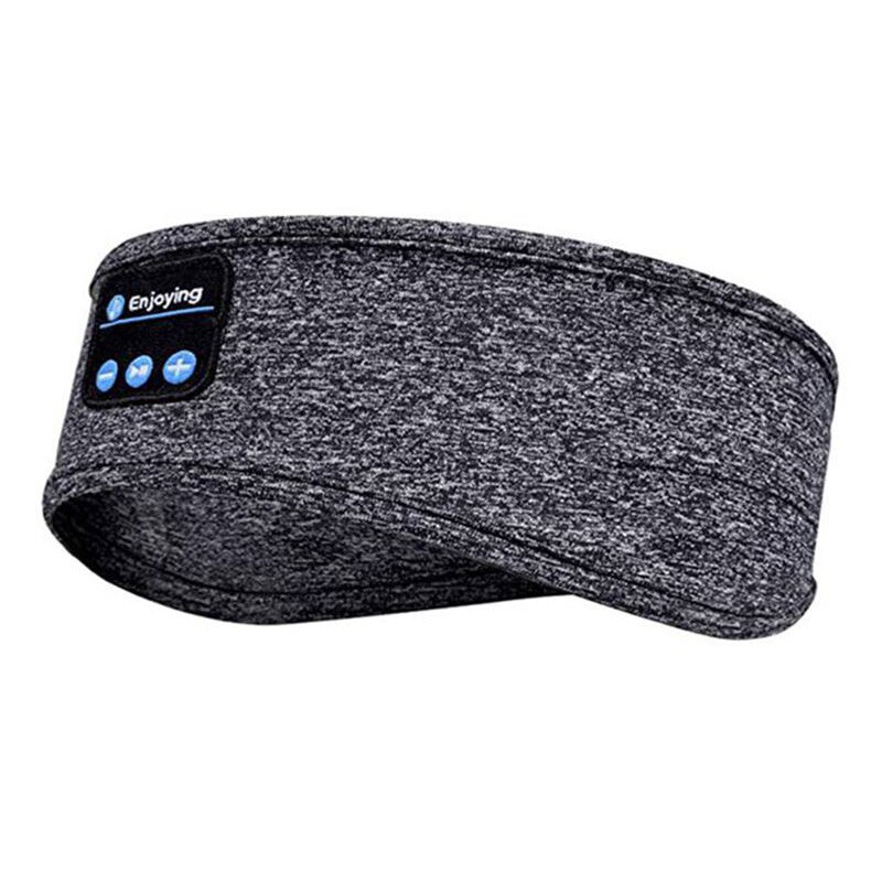 Auriculares inalámbricos con Bluetooth 5,0, diadema deportiva para dormir, auricular blando para escuchar música: Gris