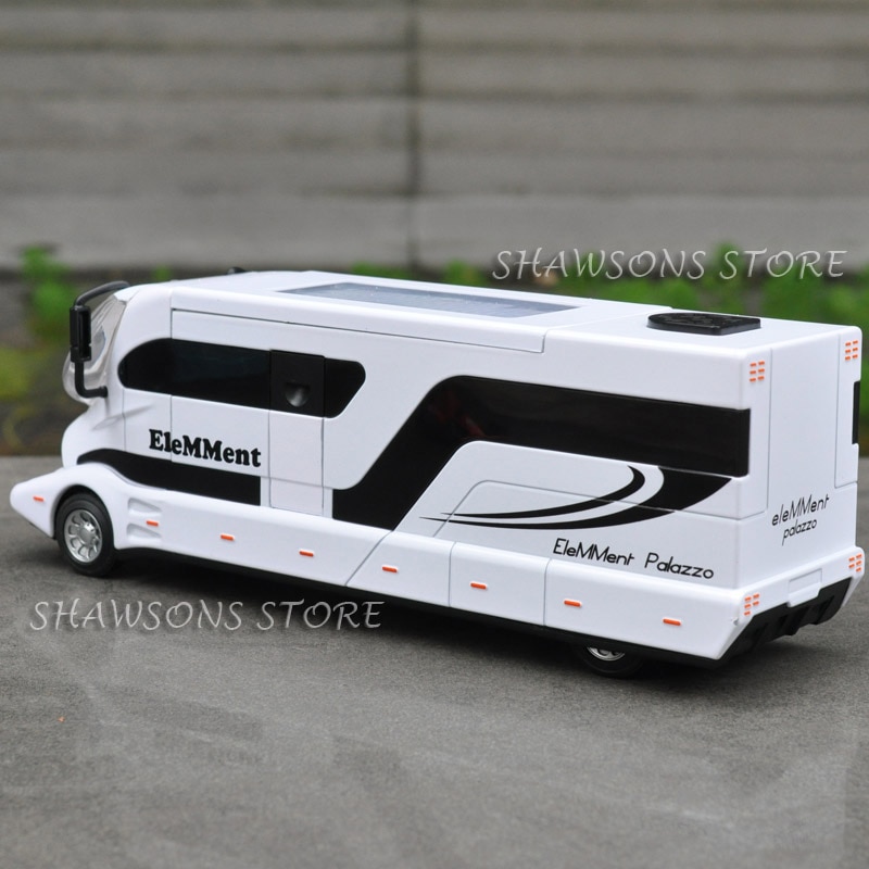 1:50 MODELLINI di LUSSO MODELLO di camper GIOCATTOLI TIRARE INDIETRO ELEMMENT PALAZZO camper furgone replica SUONO LUCE