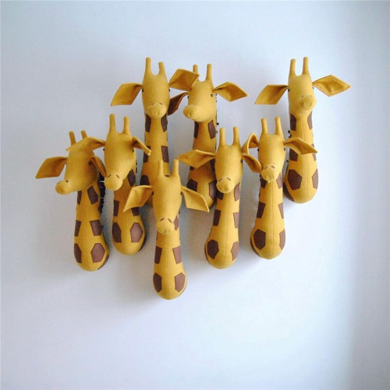 Zebra/Olifant/Giraffe 3D Dierenkop Muur Mount Knuffels Kinderen Kinderkamer Muur Opknoping Decoratie Verjaardag Kerst