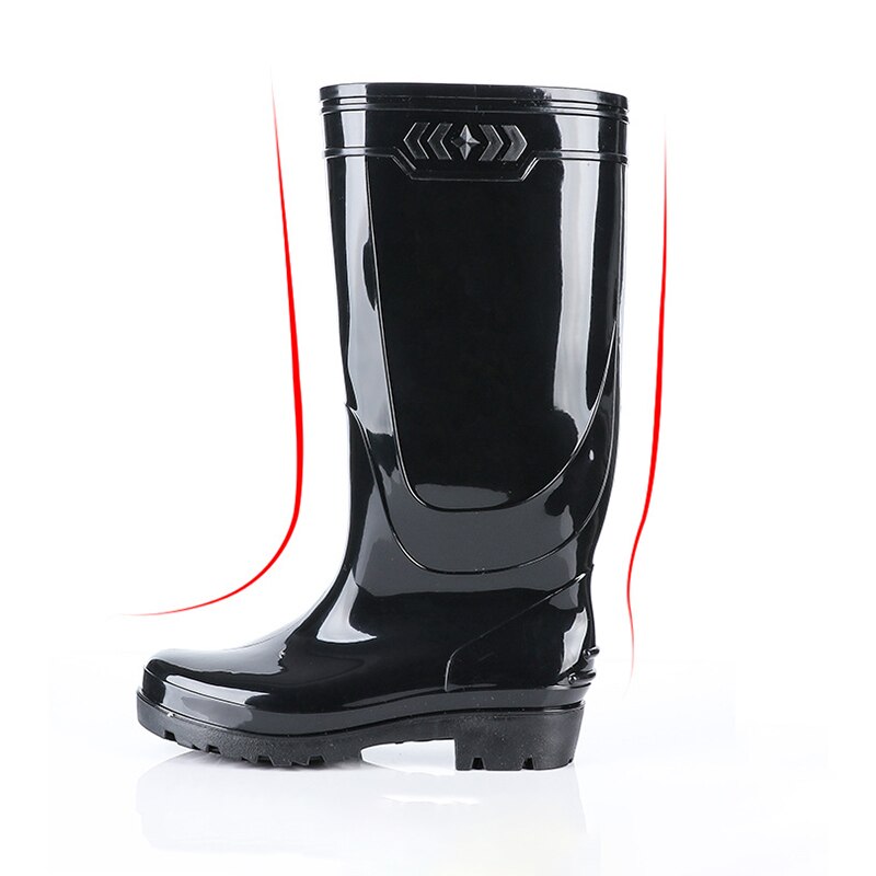 Men's Safety Work Rainboots PVC Waterproof Water Shoes Man Autumn Non-Slip Knee-High Rain Boots