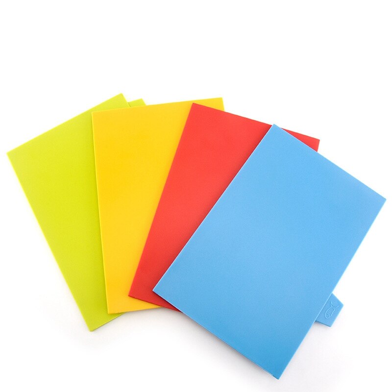 4Pcs Food Preparation Chopping Board Set Block Fruit Multifunction Vegetables Colour Coded Cutting Non Slip Kitchen with Stand