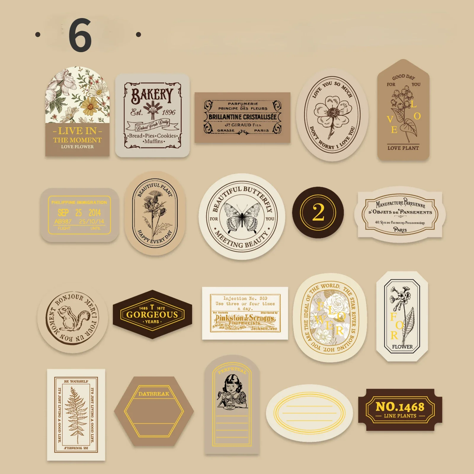 Mr. Paper 40 unids/caja etiquetas adhesivas Vintage notas decorativas pegatinas escritas a mano DIY materiales de Collage hechos a mano papelería: Gris claro