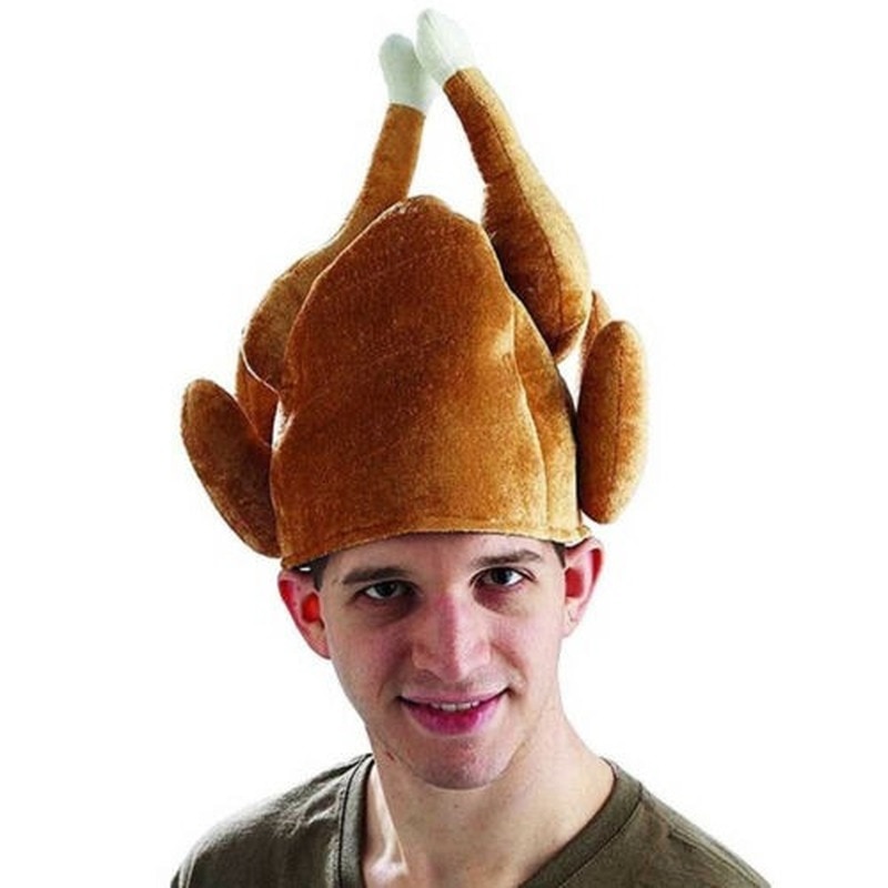 Chapeau rôti de dinde, Costume de Thanksgiving, poulet rôti, volaille brute, oiseau Trot, Chef, drôle, nouveauté, maquillage, fête, chapeau amusant, tendance