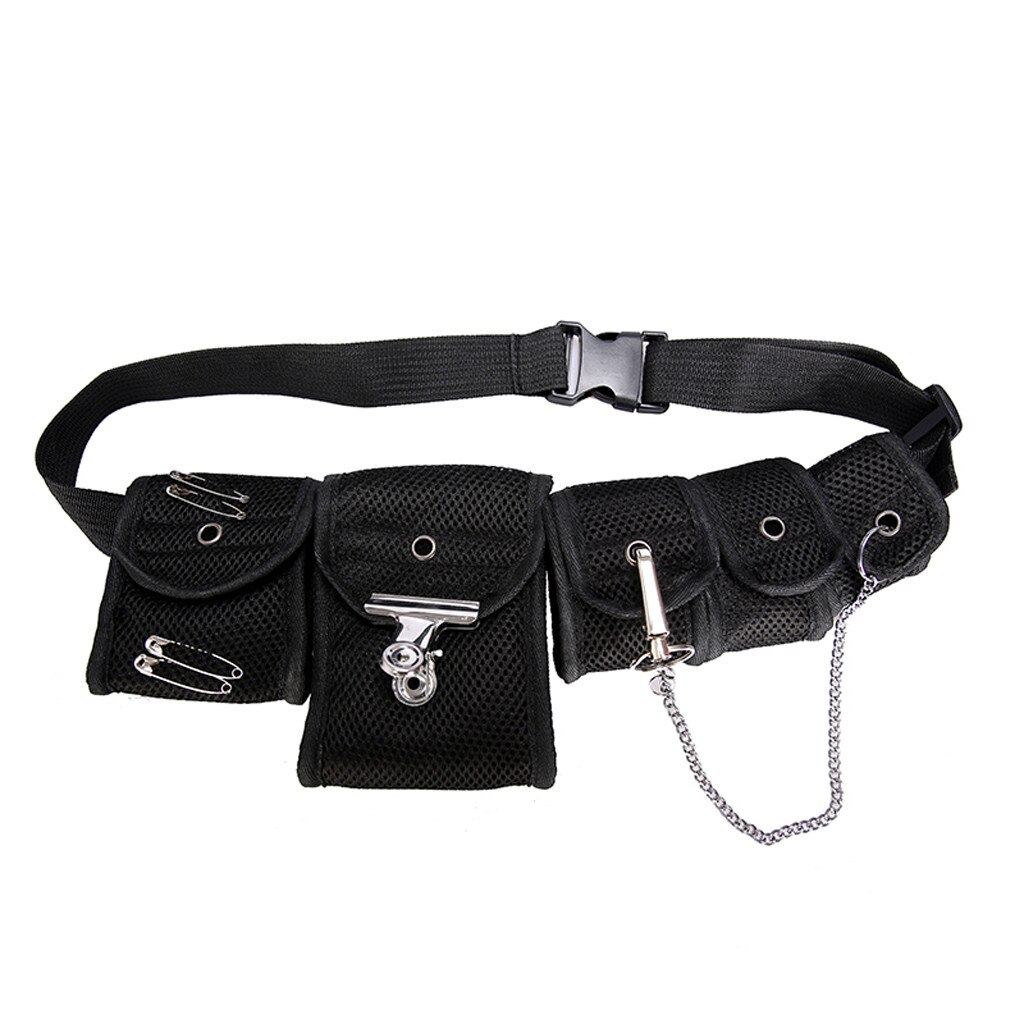 Unisex multifunktionelt lærred crossbody taske flere lommer bryst taske telefon taske сумка женская # ew: Sort