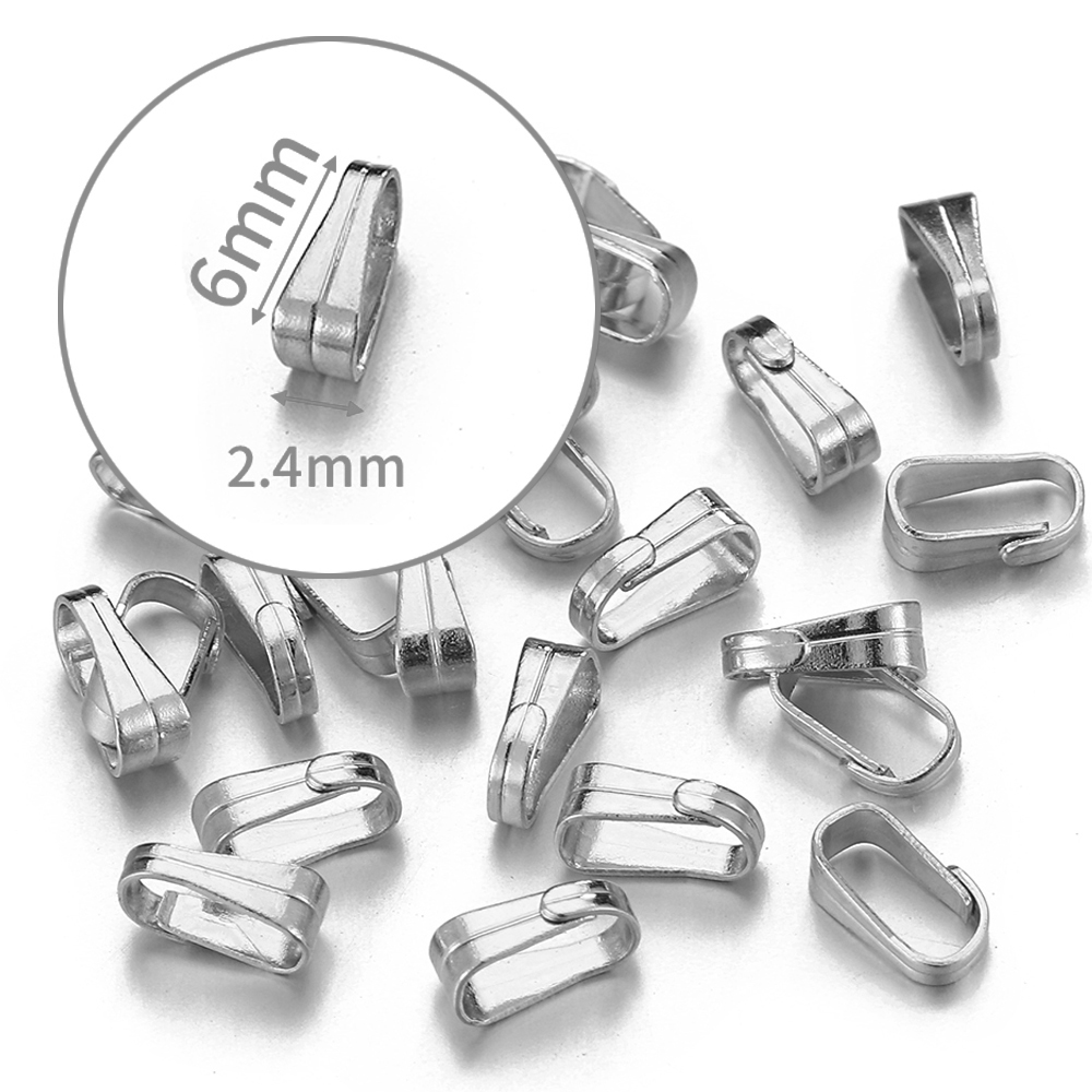 50 Uds. Cierre de hebilla de acero inoxidable para colgantes, conectores de dijes, Clip, cierre de fianza, collar, accesorios para hacer joyería DIY: Rojo