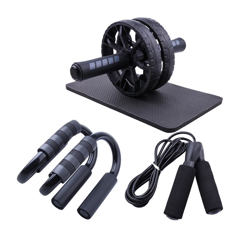 Xc-tewatwo rodillo de rueda Abdominal con soportes de empuje-ups cuerda de salto Ab rodillo mano fortalecedor entrenador muscular equipo de Fitness