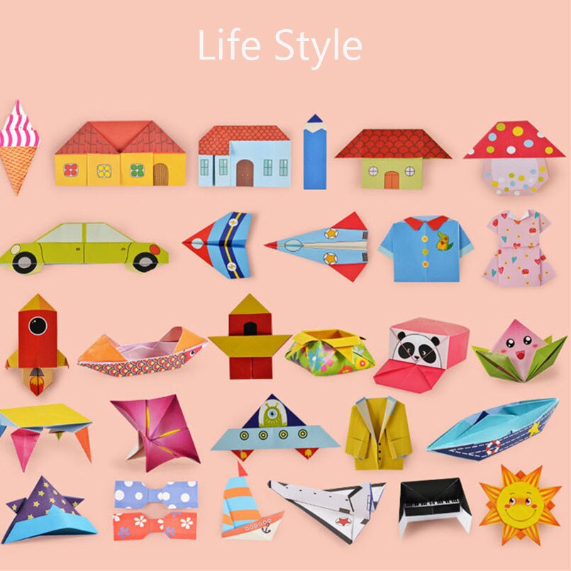 Puzzle 3D, jouet pliant pour enfants, livre en papier Origami pour motifs d&#39;animaux, fait à la main, jouets d&#39;artisanat de maternelle, 54 pièces