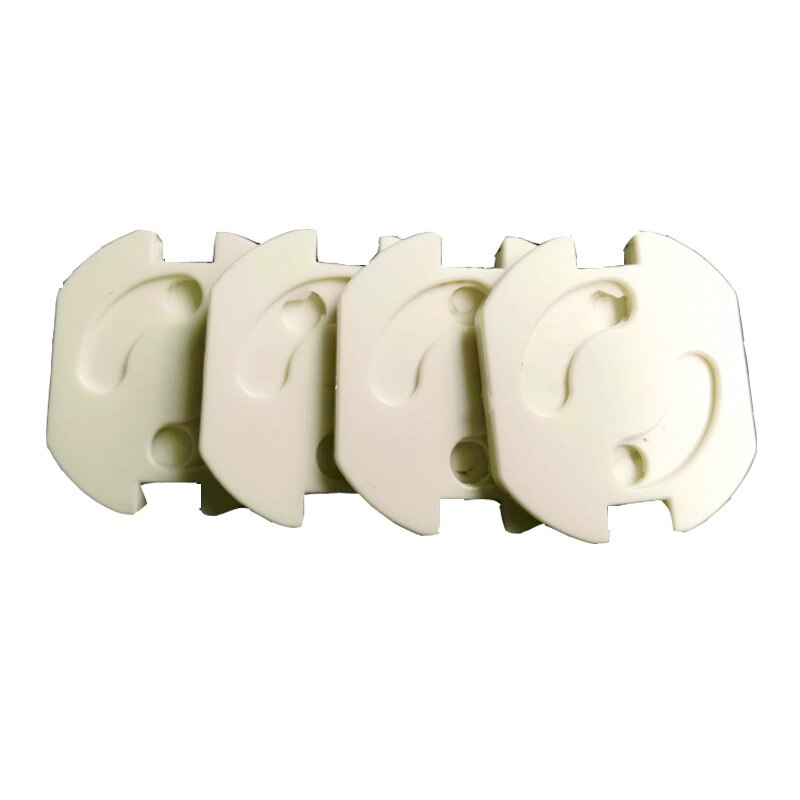 20 Stks/partij Zuiver Wit Abs Baby Veiligheid Stopcontact Beschermhoes Beschermende Isolatie Tegen Elektrische Schokken 2 Gat Ronde