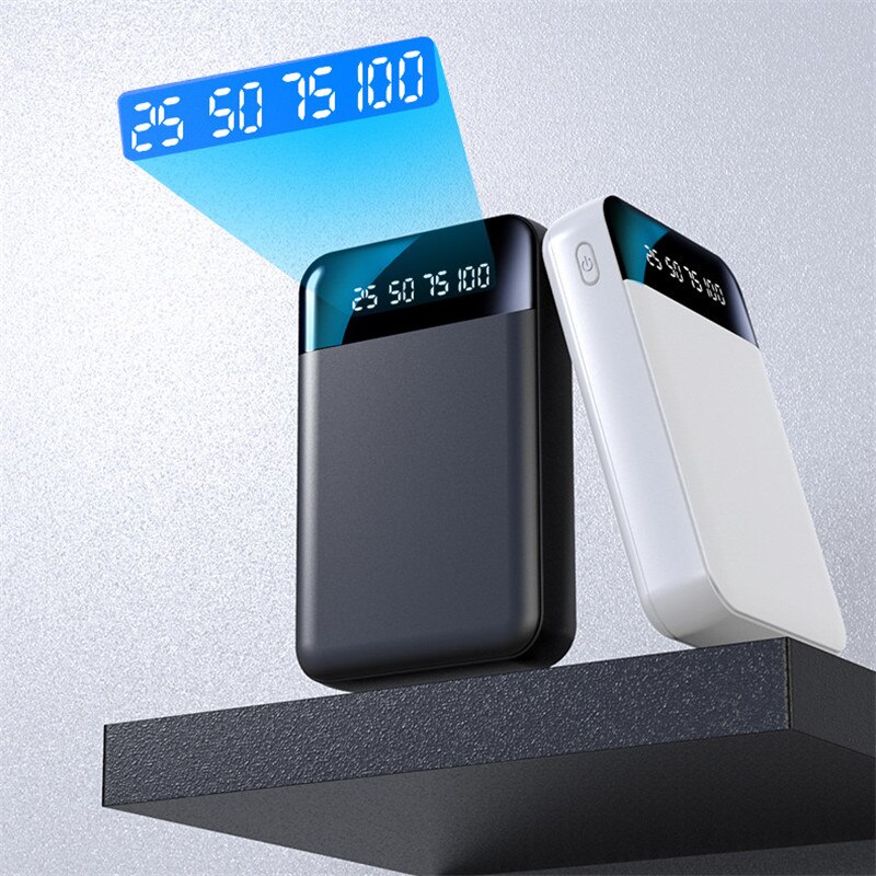 30000mAh Mini Energie Bank Tragbare Telefon Ladegerät draussen Reise Energie LED Beleuchtung LCD Digital Anzeige Externe Batterie Pack