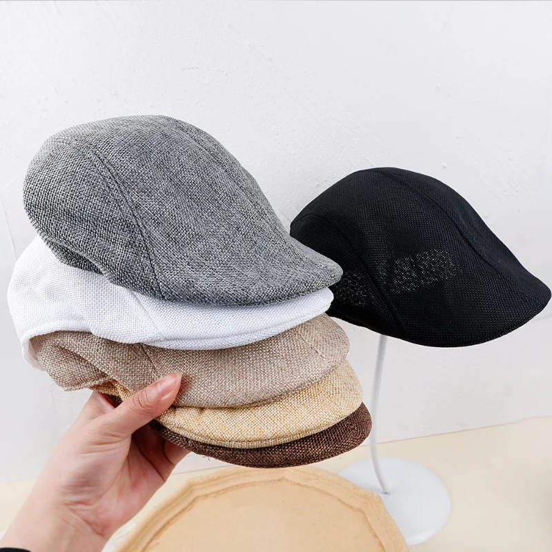 Męskie berety wiosenne i letnie beret w stylu brytyjskim retro Anglia Kapelusze Męskie modne czapki Czapki z daszkiem dla taty