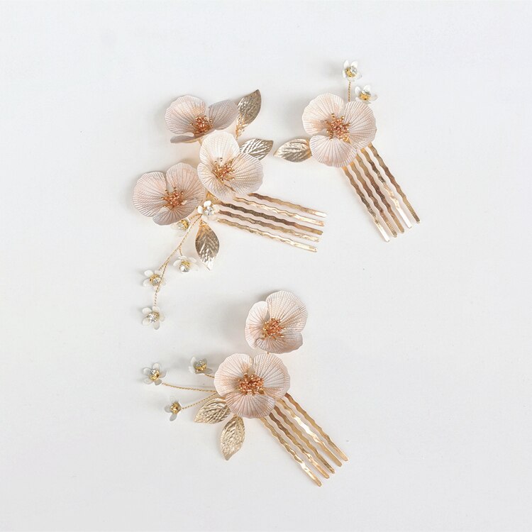 Acessórios de casamento flor hairpins rhiestones cristal headpieces para damas de honra mulheres noivas grampos de cabelo jóias nupcial