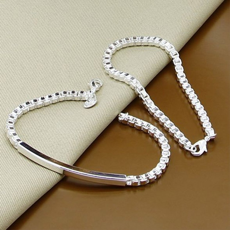 925 Silver 2pcs/Set Bracelets Sets For Women Men Lovers Jewelry