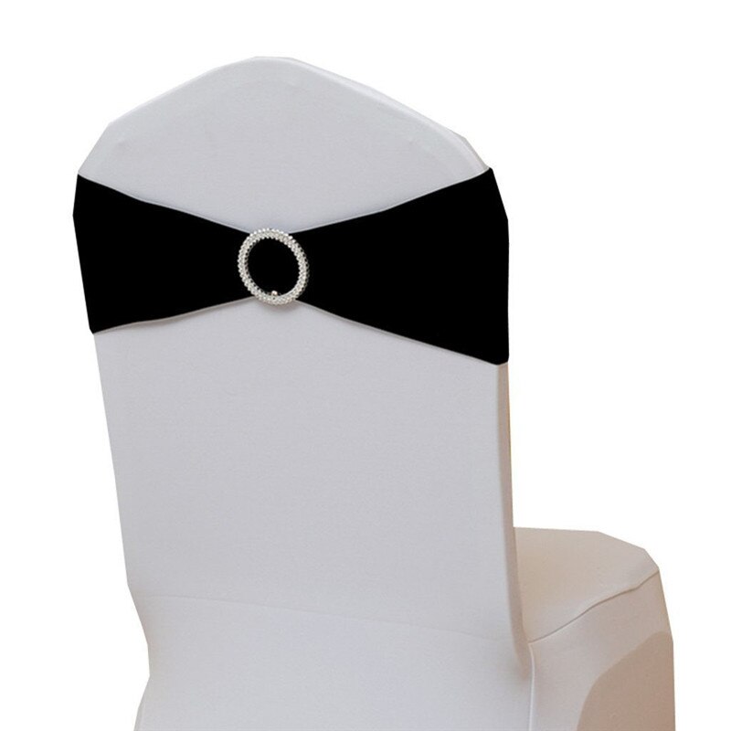 Bue-knude stropper stol sashes bryllup fest banket stol stretch bånd satin sashes stole dekorationer tslm 2