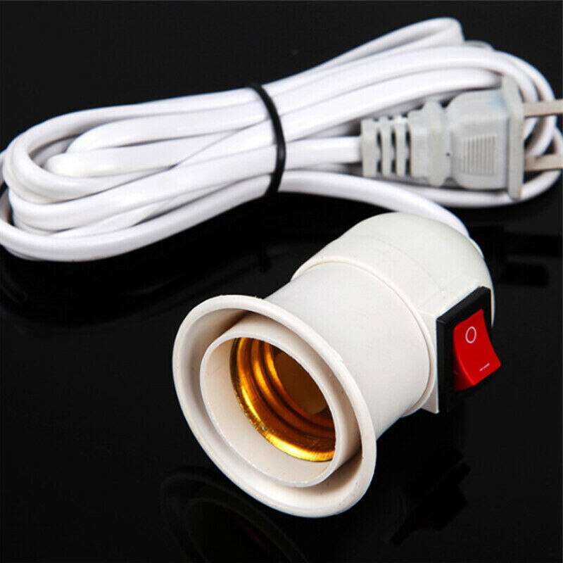 E27 2.3M Cable Cord Plug In Pendant Lamp Light Bulb Holder With Switch American Plug light holder Adapter Converter