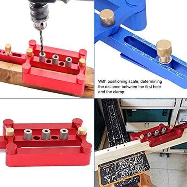Positioning Fixture 6/8/10MM Drilling Tool Woodworking Hole Punch Locator Round Wood Dowel Hole Punch Locator Hole Opener DIY wo