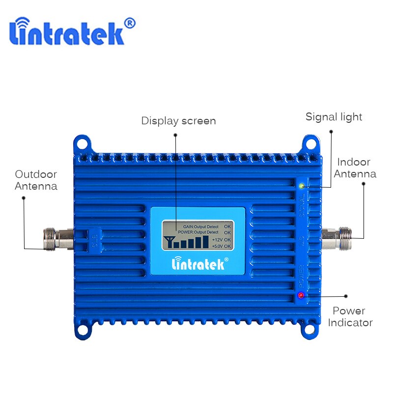 Lintratek banda 28 celular 4G LTE amplificador 700mhz repetidor de señal de teléfono móvil ALC/AGC 70dB Internet teléfono celular de refuerzo