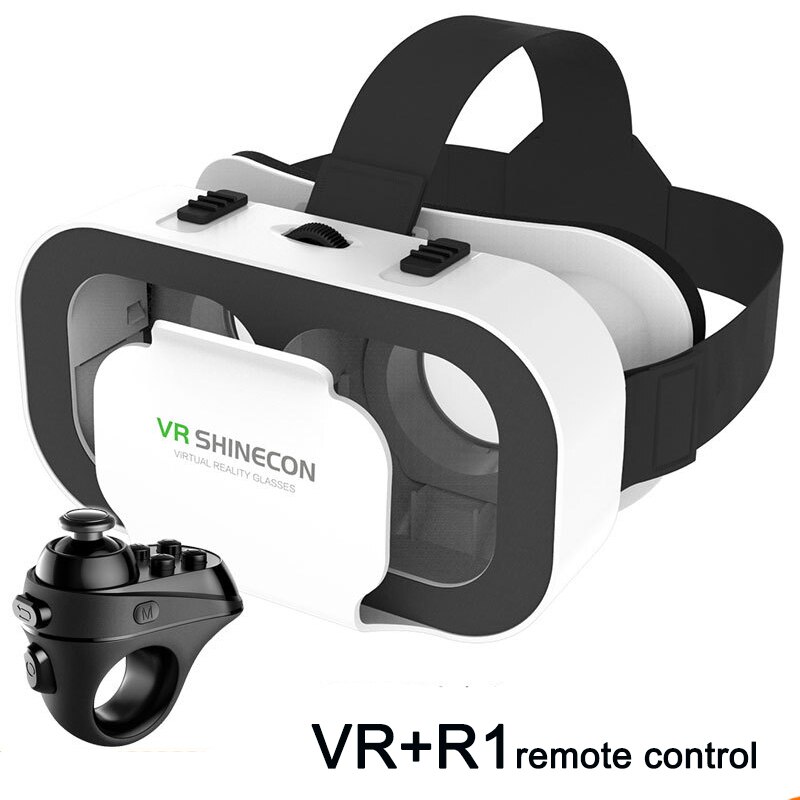 Vr Headset Helm Smart Virtual Reality Bril 3D Bril Virtual Reality Bril Vr Headset Voor Google Met Controllers: with R1 remote