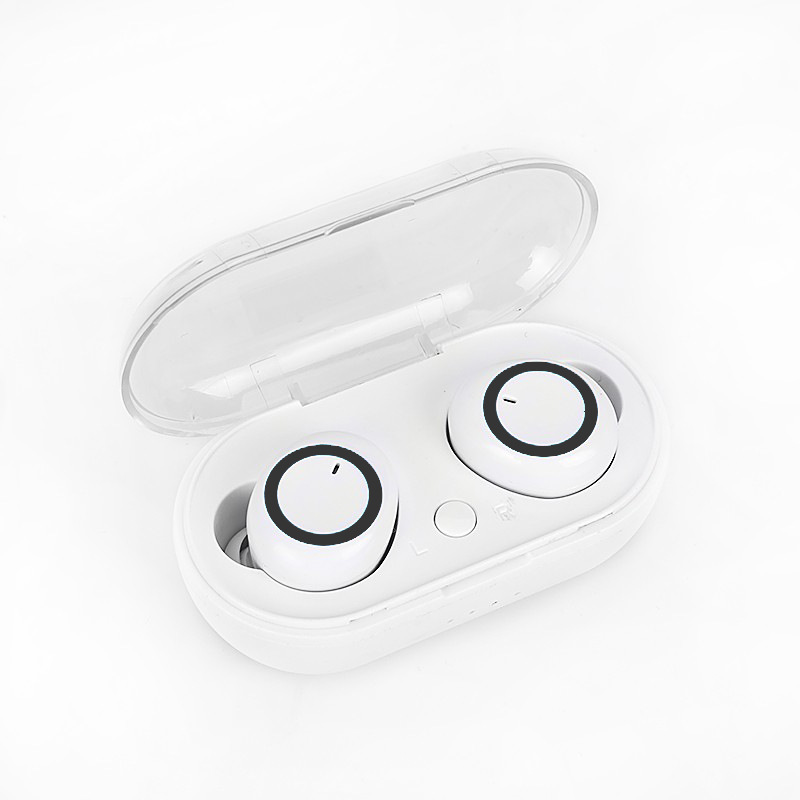 Y50 TWS Earphone bluetooth 5.0 True Wireless headphone Stereo Headset IPX7 Waterproof Sport Earbuds With Microphone Charging Box: white-black
