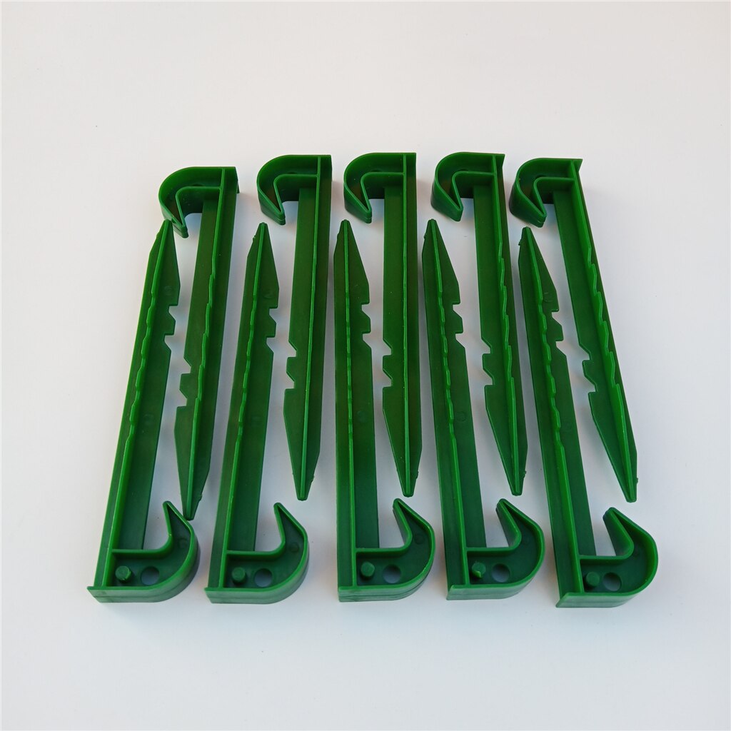 10-pack 14.6cm Garden Plastic Stakes Tent Pegs Anchors Sturdy Accessory