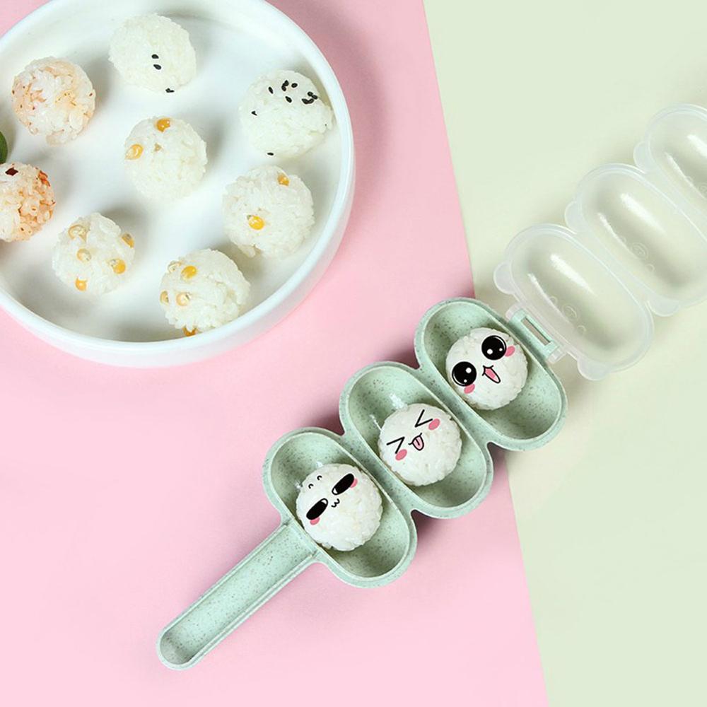 Diy mini risbold værktøj sushi maker dejligt udtryk ris bold shaker med ris padle børn frokost lave
