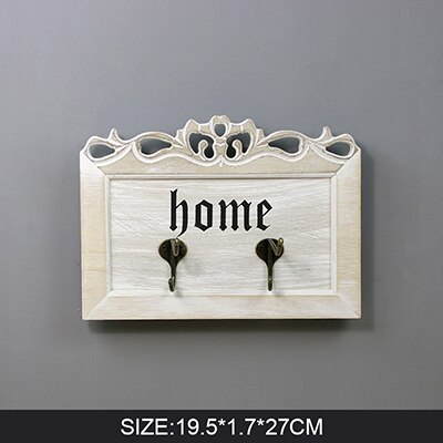 Wall Wooden Key Holder, Decorative Key organizer with Hooks,Coat Hooks, Custom Wedding Housewarming Anniversary: 2 hooks