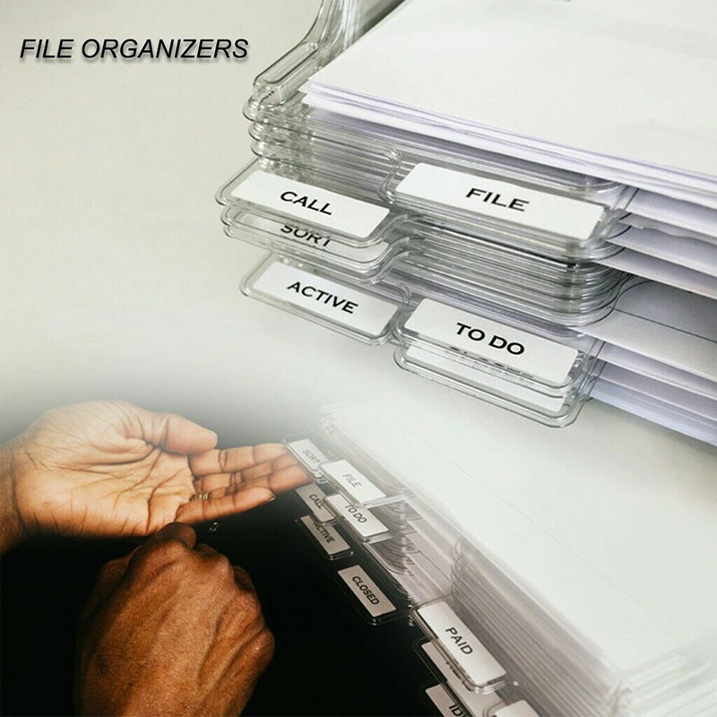 4PCS Office File Organizers A Way to Sort File and Store Multifunctional Storage Rack UND