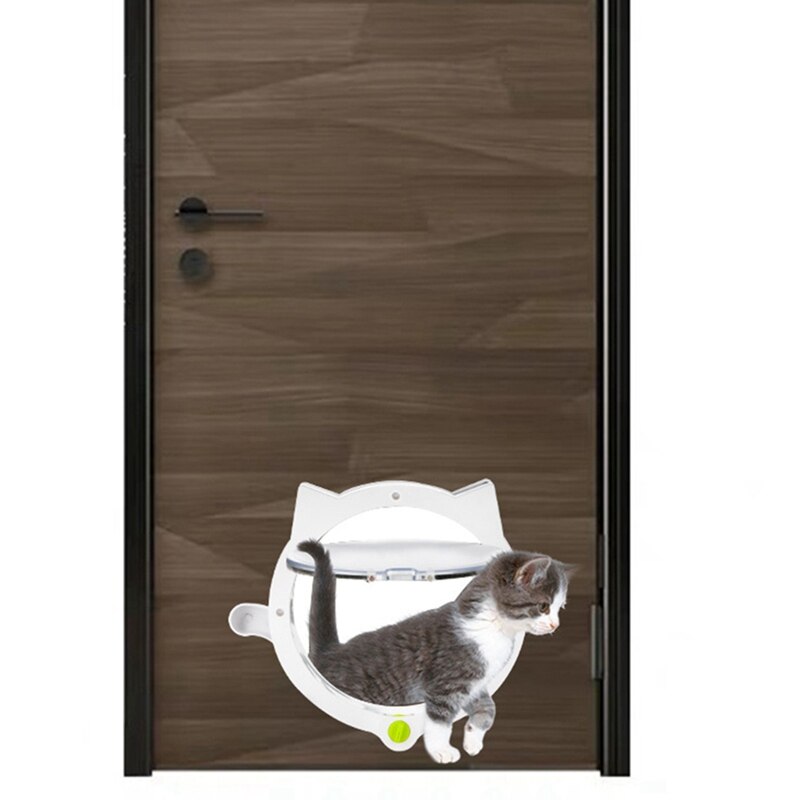 Legendog Kleine Ronde Kat Deur Kitten Abs Plastic Kleine Huisdier Gate Deur Huisdier Venster Afsluitbare Installeren Veilig Kat Gate