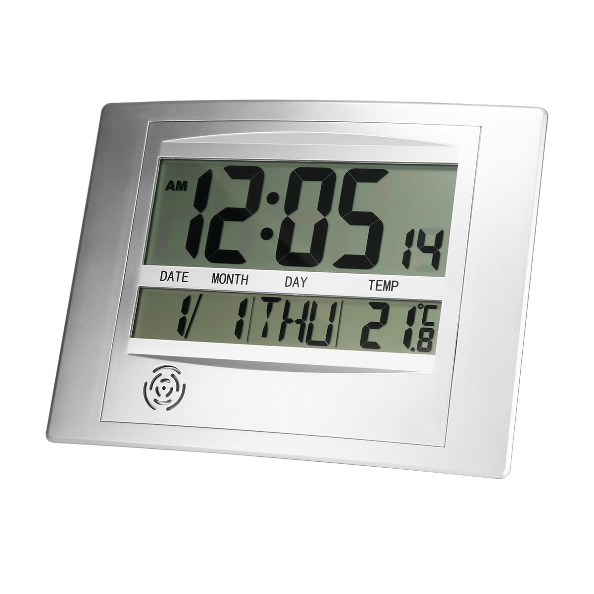 LCD Digital Wall Clock With Thermometer Electronic Temperature Meter Calendar Indoor Desk Alarm Wall Clock Home Office Decor