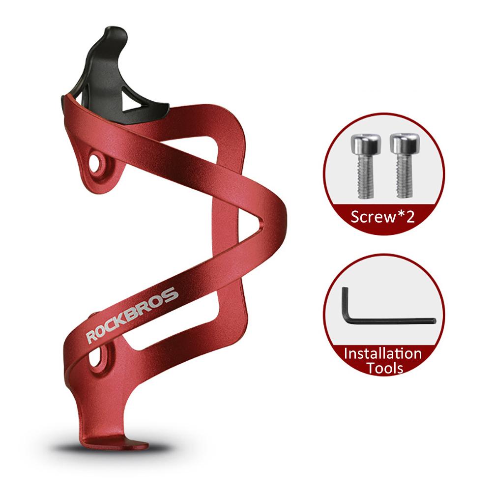 Fietsen Bidonhouder Fiets Bekerhouder Aluminium Een stuk Mountainbike Water Bekerhouder Rijden Accessoires Eenzijdige: Red