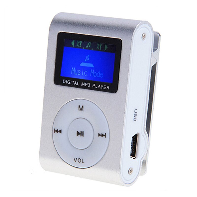 Mini Muziekspeler USB Clip Digitale MP3 Player Lcd-scherm Ondersteuning 32GB Micro SD TF Card FM Radio