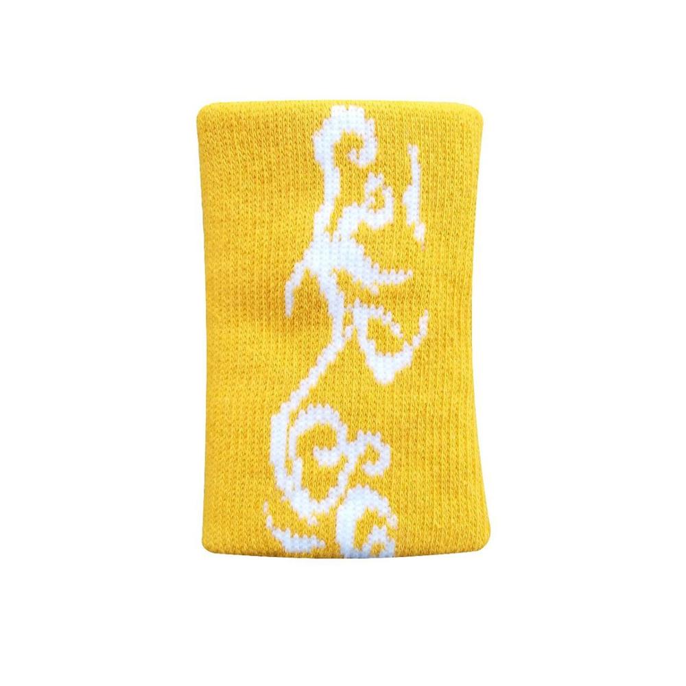 1pc Neue HEIßE Armbänder Sport SchweißBand Hand Band Schweiß Handgelenk Unterstützung Klammer wickelt Wachen Für Fitnessstudio Volleyball Basketball Sport: Gelb