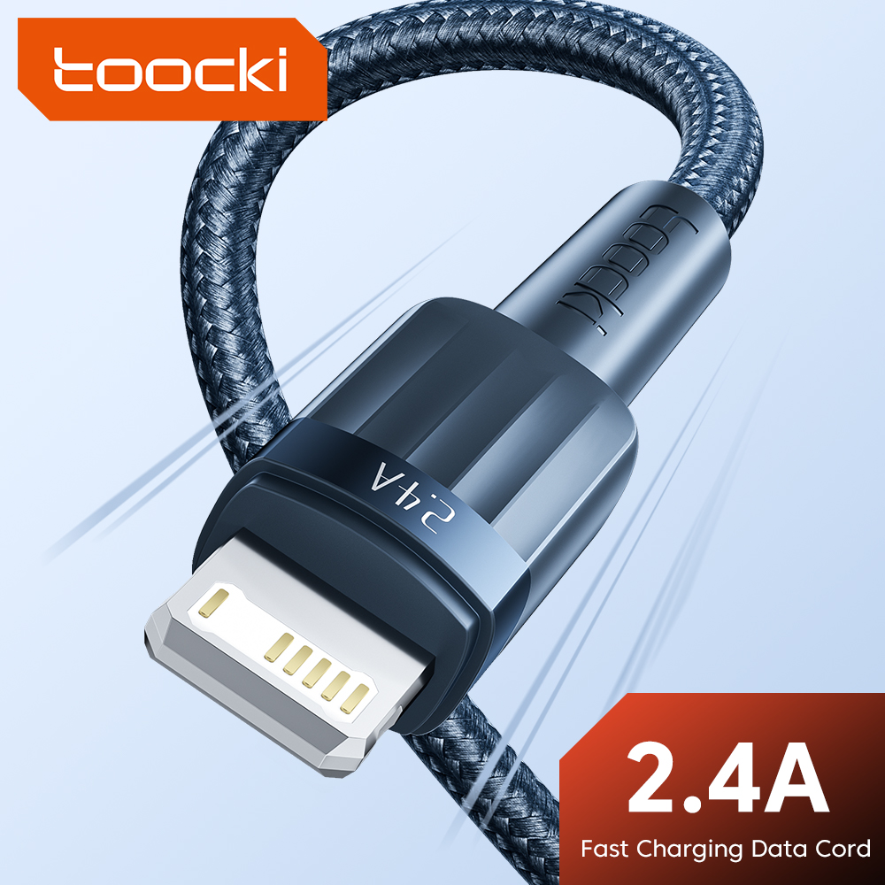 Toocki Usb Kabel 2.4A Snelle Charger Opladen Voor Iphone Cord Wire Opladen Datatransmissie Mobiele Telefoon Usb Kabel 0.5 1 2 3M