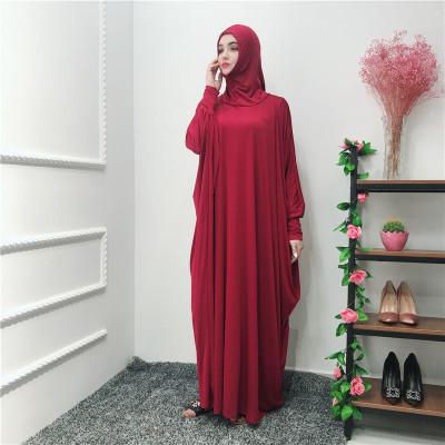 Ramadan abaya caftan dubai tyrkiet islamisk tøj hijab muslimsk kjole kaftan kvinder eid kjoler jilbab vestidos kjole djellaba: Rødvin