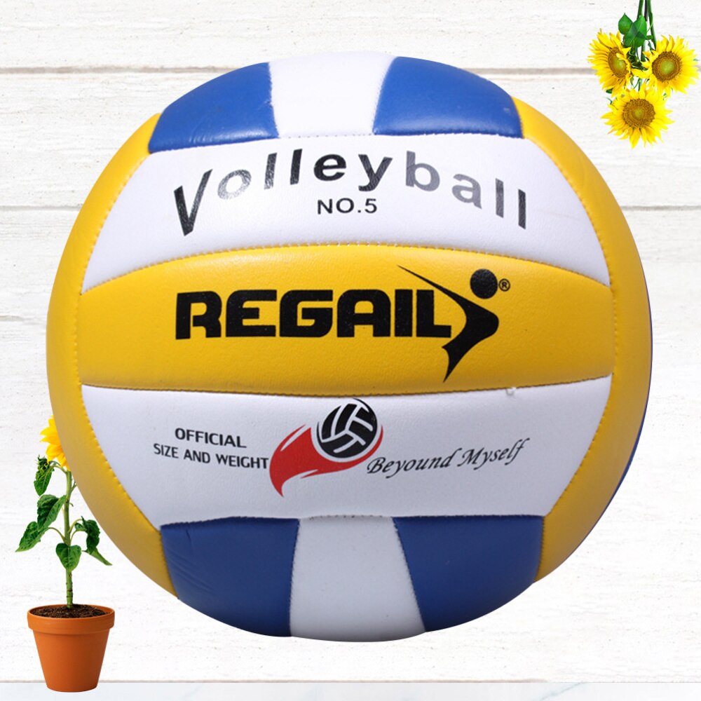 1PC Standard Volleyball Soft Sport PU Volleyball for Outdoor Training Games (Red)