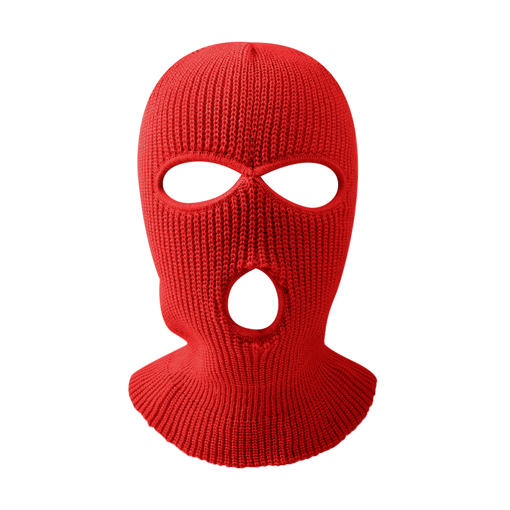 3 hull vinter varm unisex balaclava maske lue full ansiktsmaske svart strikket ski snowboard lue caps hip hop flere farger lue: A 09