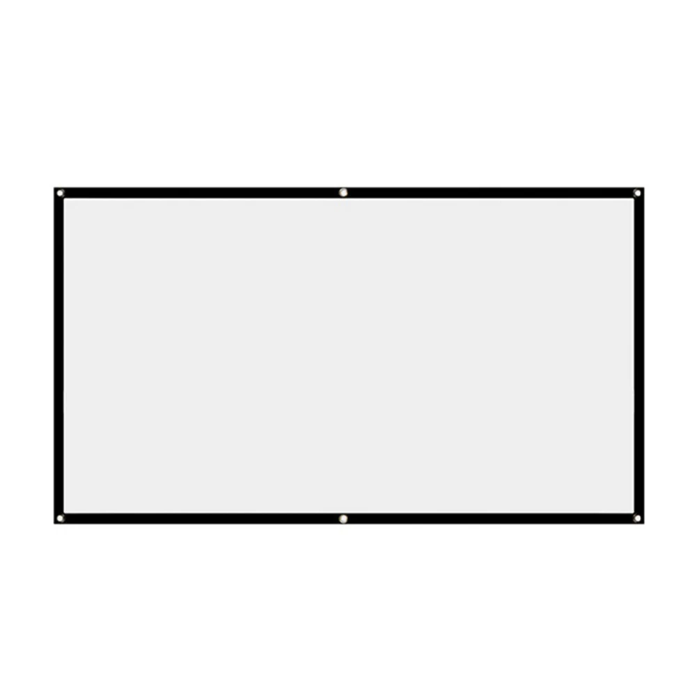 Rideau de budgétaire simple, écran d'affichage HD portable, cinéma maison, cinéma, film, maison, extérieur, bureau, 60 ", 72", 84 ", 100", 120/150 ", 16:9: 100 pouce