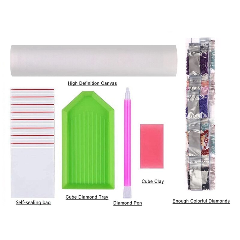 Diamond Painting Kit, DIY 5D Diamond Art Painting,Abstract Scenery Paint for Home Wall Decor (11.81 x 15.75 In)