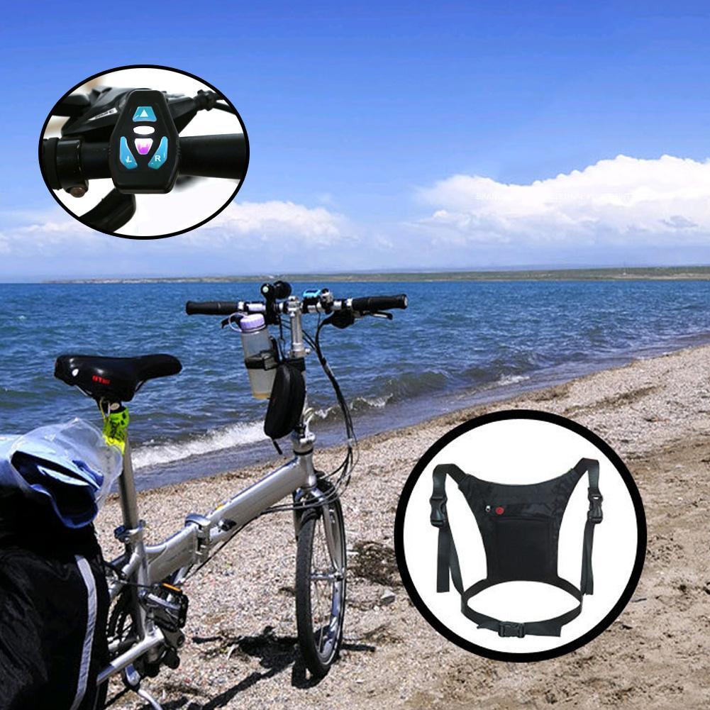 Fashin-Luz LED inalámbrica para bicicleta, chaleco de seguridad con señal de giro, ideal para ciclismo nocturno, producto para exteriores, 20