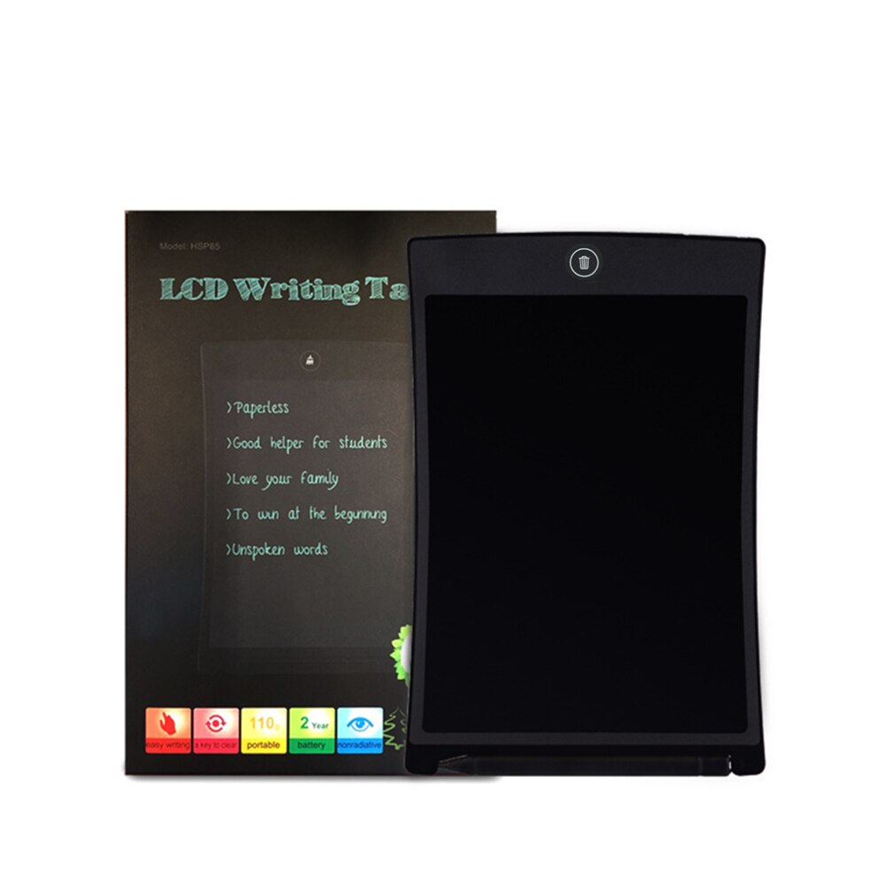 8.5 Inch LCD Writing Tablet - Digital Drawing Pad - Portable Handwriting Board - Ultra-Thin Electronic Tablet: Black