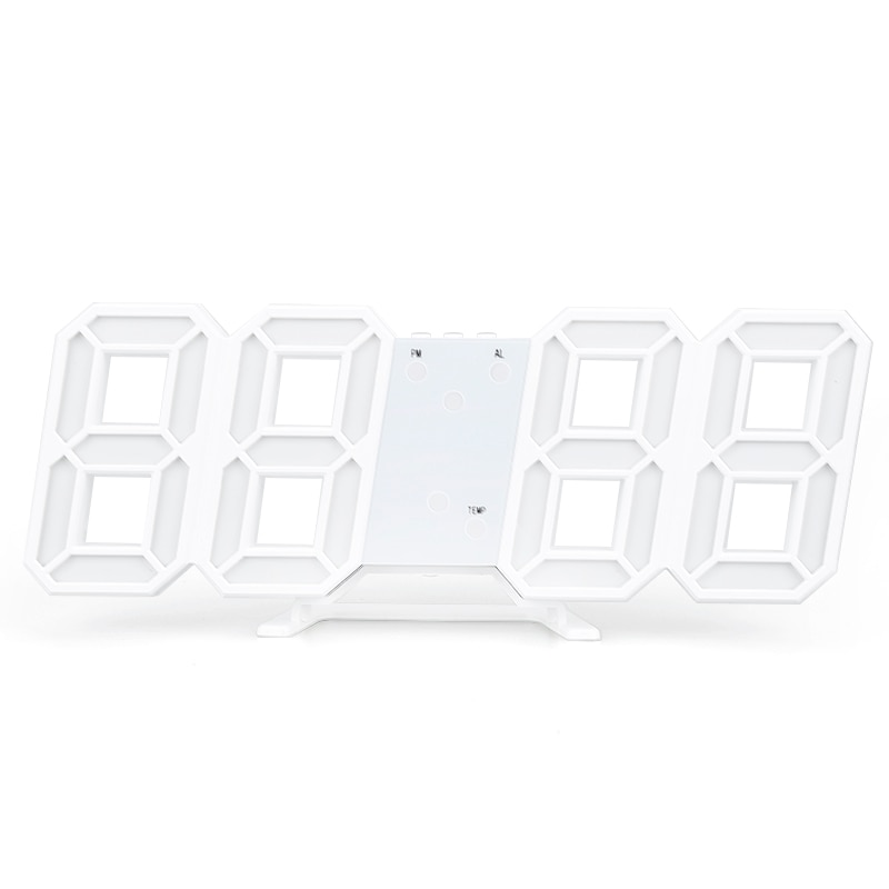Clock Date Time Celsius Nightlight Display Digital Wall Clock 3D LED Alarm Clock Electronic Desk Clocks With Large Temperature
