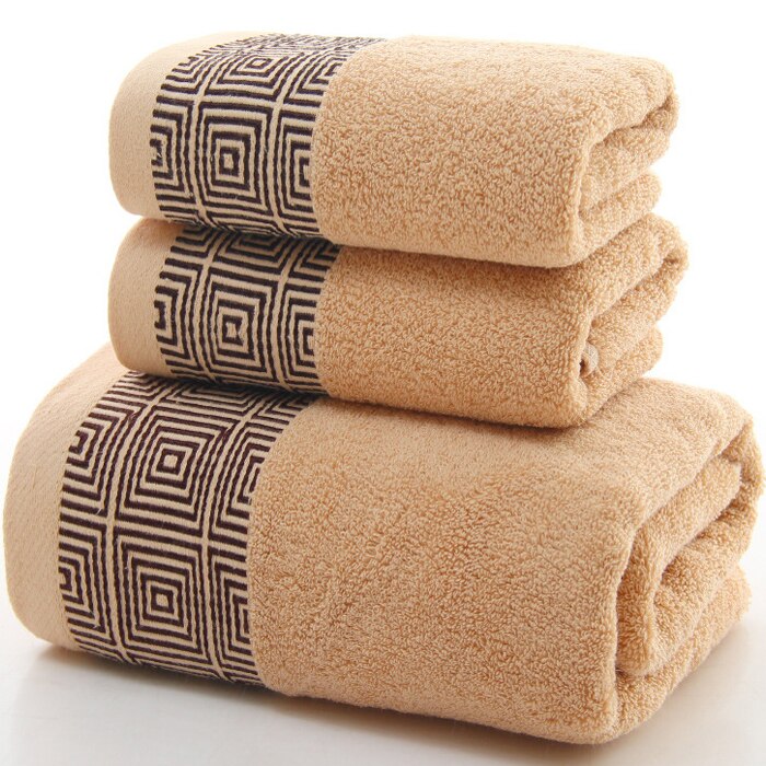 Cotton Towel Bath Towel Set Bath Towel 140x70cm Towel 35x75cm Soft Absorbent Three-Piece Set