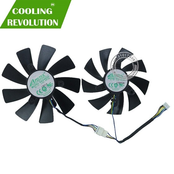 87MM GA92S2H 100MM GAA8S2H GAA8S2U 4Pin Cooler Fan For ZOTAC GTX 1060 1070 Ti MINI HA 1080 Ti MINI Dual Graphic Card Cooling Fan: 2PCS SET